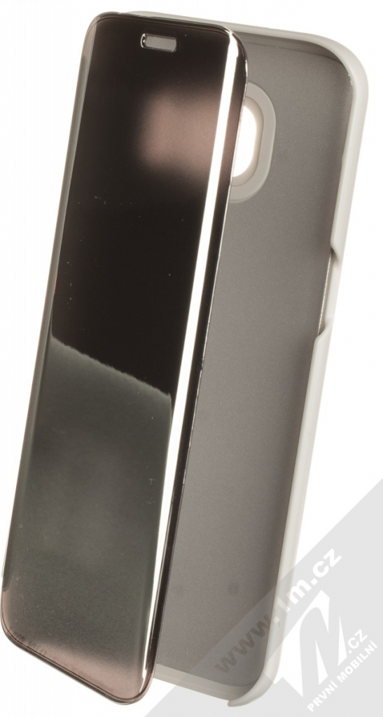 Pouzdro 1Mcz Clear View Samsung Galaxy S7 Edge stříbrné