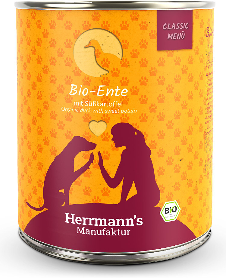 Herrmann\'s Bio Kachní maso s batáty 0,8 kg