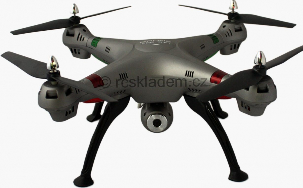 RCskladem Koome K800 52cm nejhezčí dron na trhu s HD kamerou bez barometru stříbrný 20730897xS