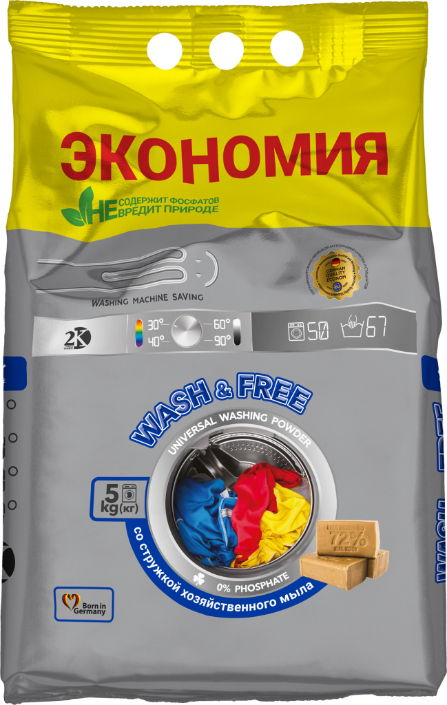 Wash&Free Prací prášek Univerální 5 kg