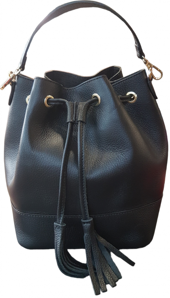 Vera Pelle luxusní dámská kabelka z pravé kůže černá 2701 d28 blk