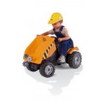 Traktor Dumper JCB na slapanie s vyklapackou a prilbou