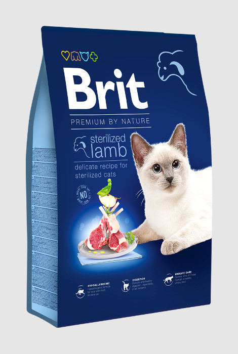 Brit Premium by Nature Cat Sterilized Lamb 16 kg