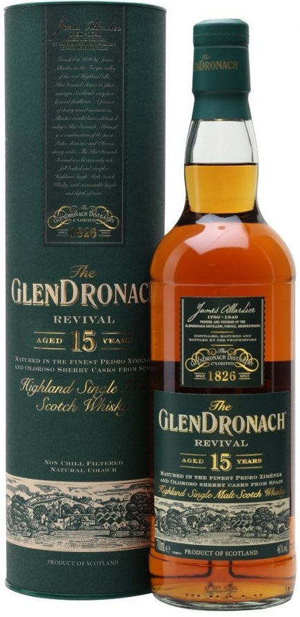 GlenDronach Revival 15y 46% 0,7 l (holá láhev)