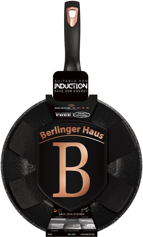 BerlingerHaus Pánev WOK s mramorovým povrchem Black Rose Collection 30 cm