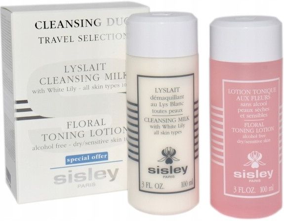 Sisley Cleansing Duo čisticí mléko Cleansing Milk With White Lily 100 ml + pleťové tonikum Floral Toning Lotion 100 ml dárková sada