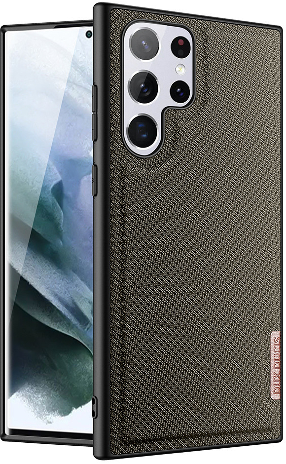 Pouzdro Dux Ducis Fino Samsung Galaxy S22 Ultra zelené
