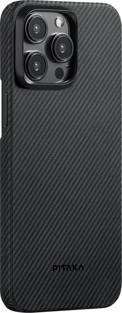 Pouzdro Pitaka MagEZ 4 600D case iPhone 15 Pro černé/šedé twill