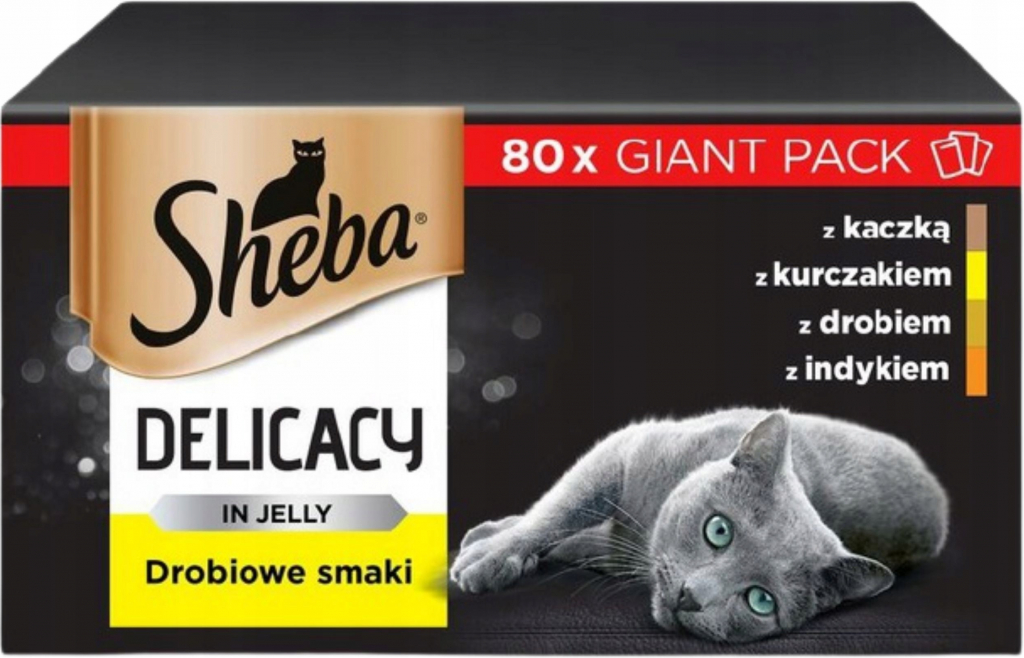 SHEBA Delicacy Poultry flavours 80 x 85 g