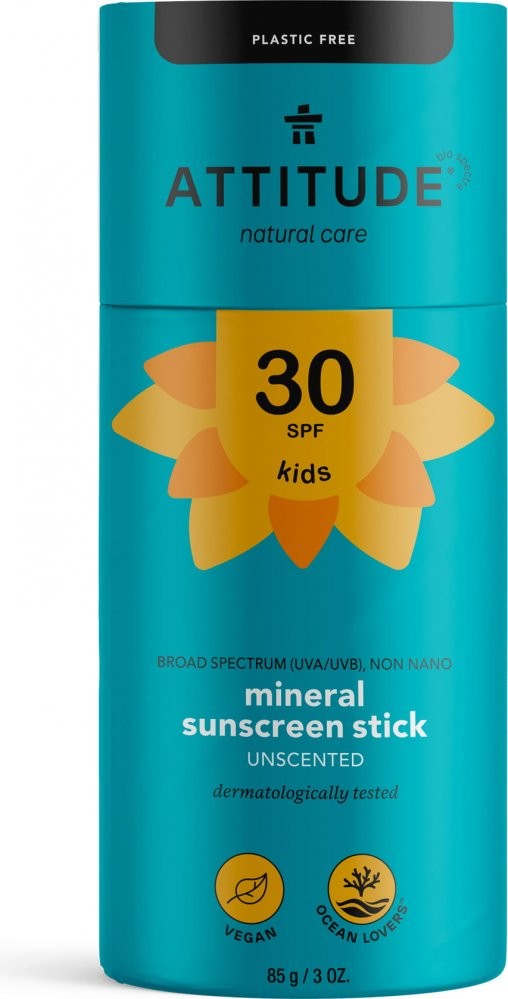 Attitude dětská 100% minerální ochranná tyčinka SPF30 bez vůně 85 g