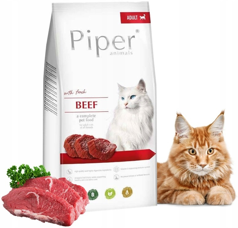 Dolina Noteci Piper Animals s hovězím masem pro kočky 3 kg