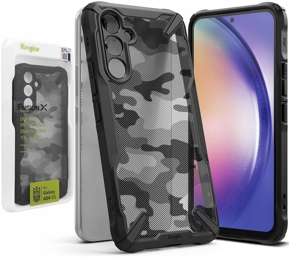 Pouzdro RINGKE FUSION X GALAXY A54 5G CAMO černé