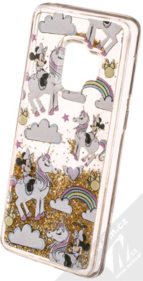 Pouzdro Disney Sand Minnie Mouse a Jednorožec 037 Samsung Galaxy S9 zlaté