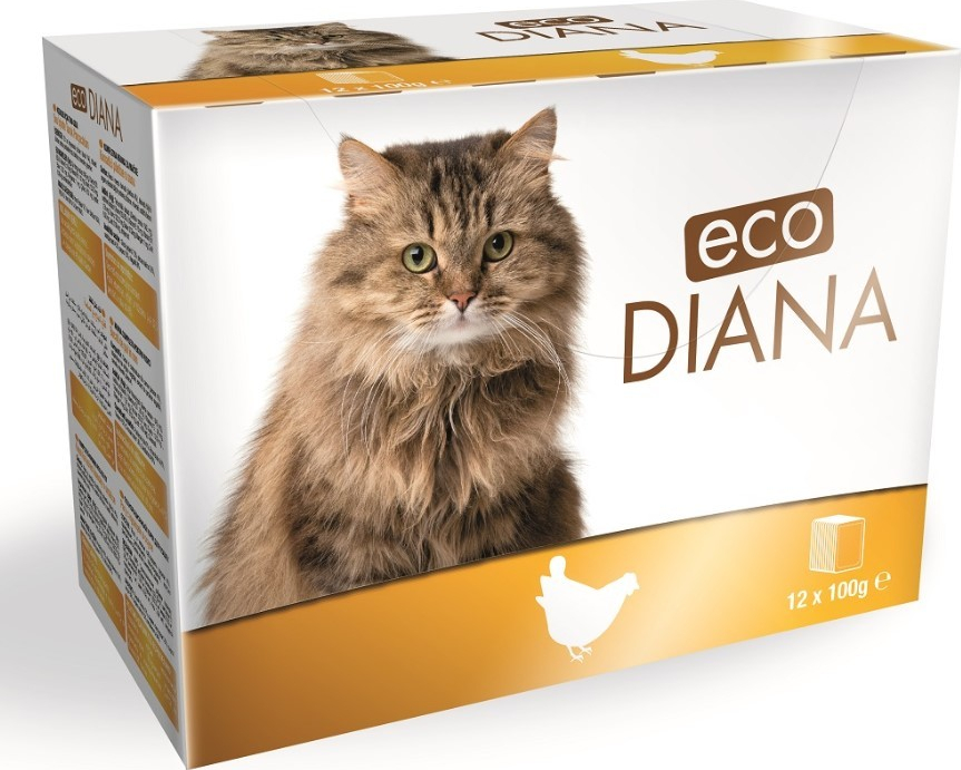 Diana eco Cat kuřecí kousky v omáčce 12 x 100 g
