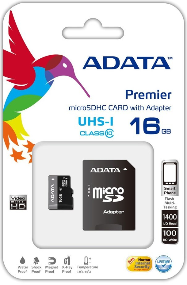 ADATA microSDHC 16 GB class 10 4713435794043