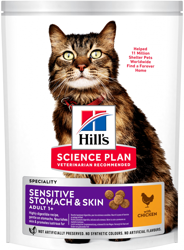 Hill\'s Pet Nutrition Feline Adult Sensitive Stomomach & Skin Chicken 7 kg