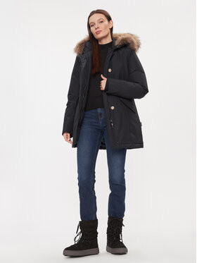 Woolrich bunda Arctic Raccoon CFWWOU0538FRUT0001 tmavomodrá