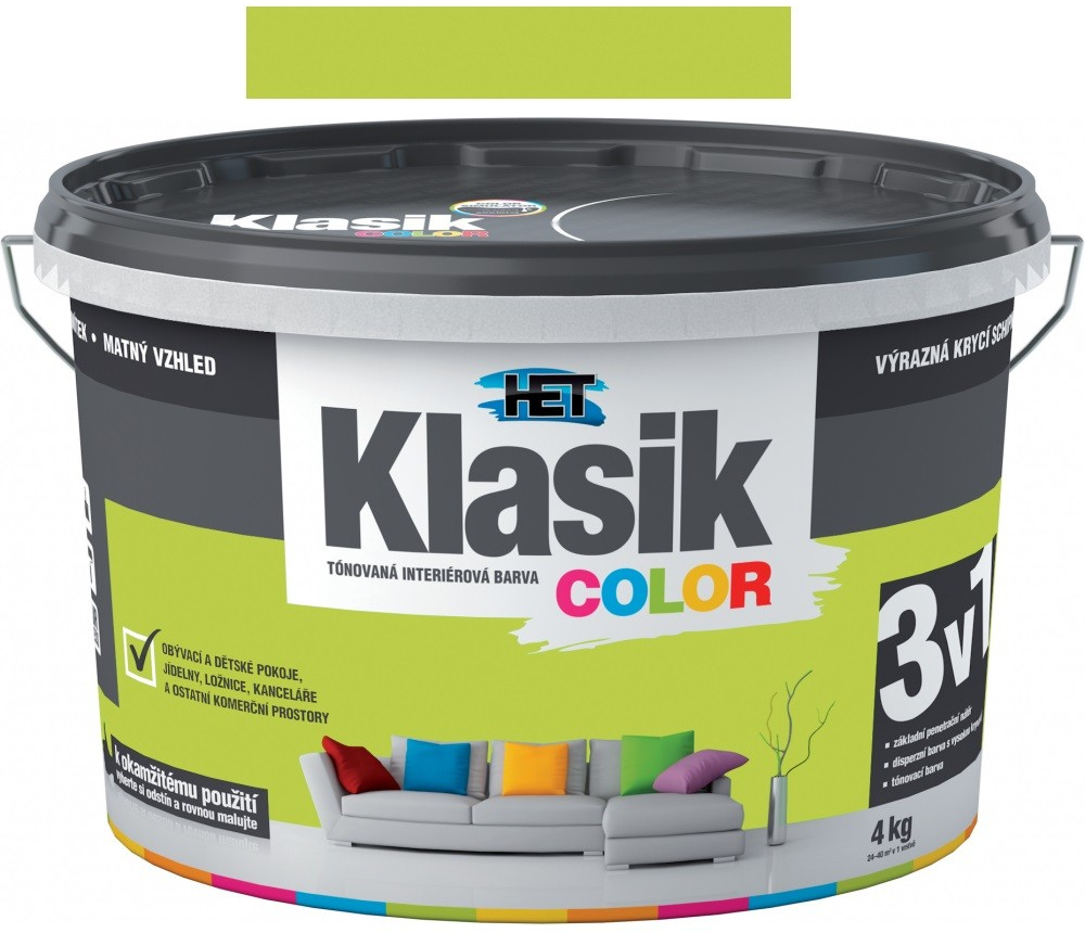 HET Klasik COLOR 4 KG, klasik color Zelený světlý KC 597