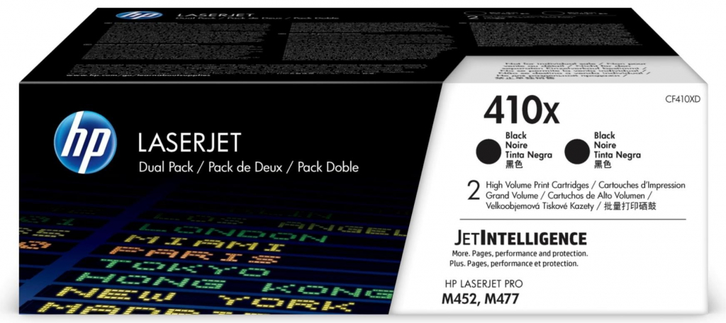 HP 410X originální tonerová kazeta dvojbalení černé CF410XD