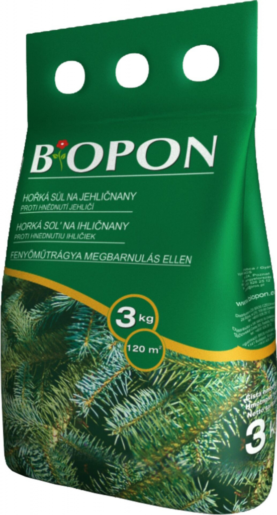 Biopon Jehličnany proti hnědnutí jehličí hořká sůl 3 kg