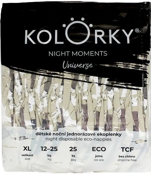 Kolorky Night Moments Multipack Vesmír XL 12-25 kg 100 ks