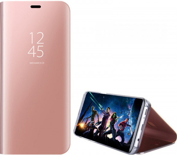 Pouzdro SES Zrdcadlové plastové flip Samsung Galaxy A70 A705F - růžové