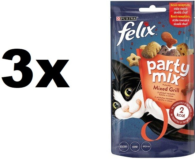 Felix snack cat Party Mix Mixed Grill 3 x 60 g