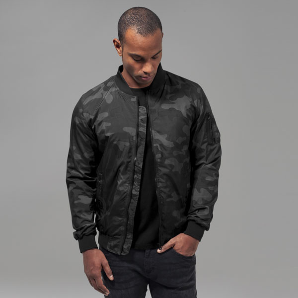 Urban Classics Light Camo Bomber jacket darkcamo