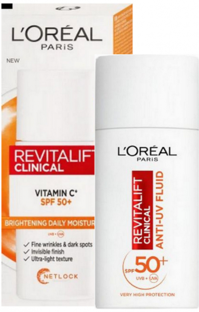 Loreal Paris Revitalift Clinical Anti-UV SPF50+ denní fluid pro stárnoucí pleť 50 ml