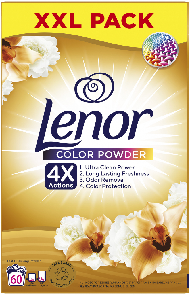 Lenor Gold Orchid Color Prací prášek Box 60 PD 3 kg