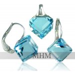 Swarovski Kostka Aquamarine Ag