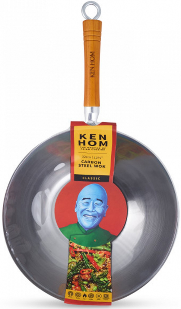 Ken Hom wok z uhlíkové oceli Classic 32 cm