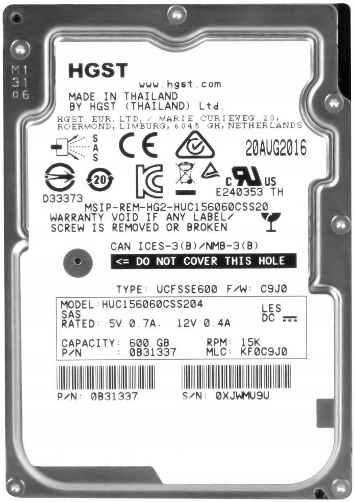 HGST 600 GB 2,5\