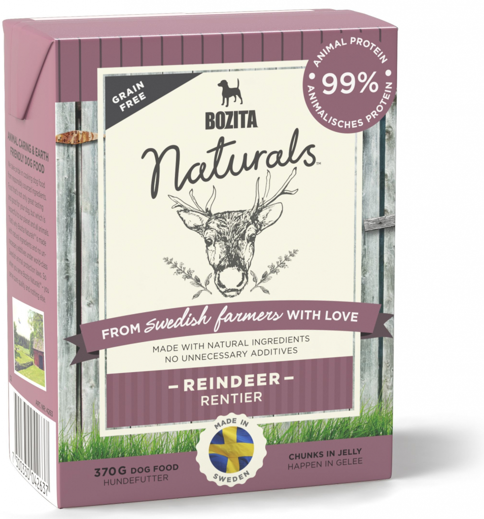 Bozita Dog Naturals Big Reindeer Sob 370 g