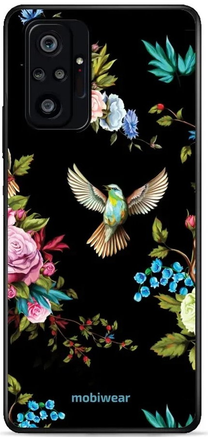 Pouzdro Mobiwear Glossy Xiaomi Redmi Note 10 pro - G041G - Ptáček a květy