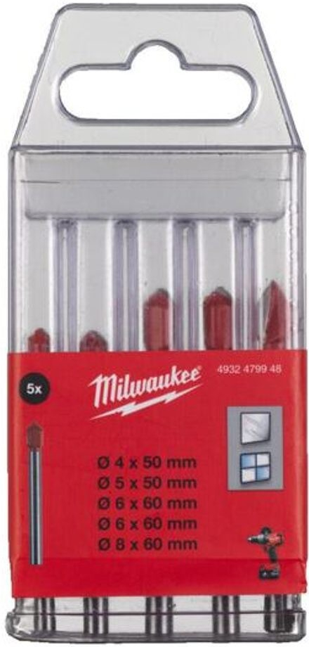 Milwaukee 4932479948 sada vrtáků do skla a keramiky pr.4/5/2*6/8mm