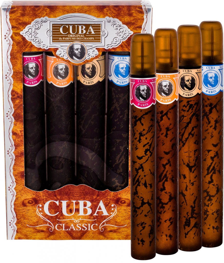 Cuba Blue EDT Blue 35 ml + EDT Yellow 35 ml + EDT Red 35 ml + EDT Orange 35 ml dárková sada