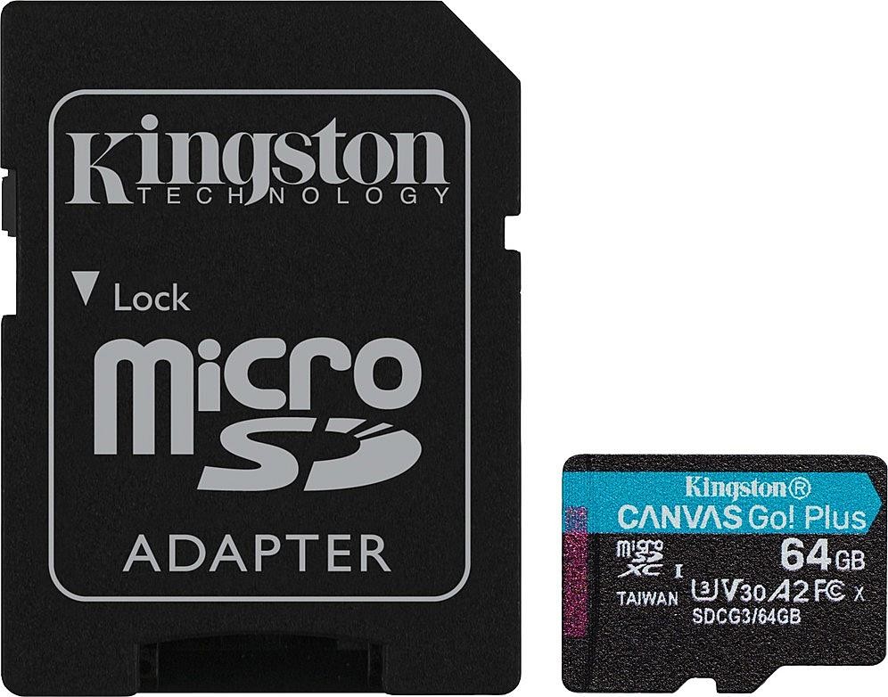 Kingston microSDXC UHS-I U3 64 GB + adaptér SDCR/64GB