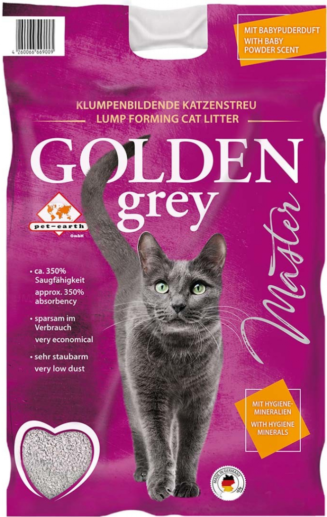 Golden Grey Master kočkolit s vůní dětského pudru 14 kg