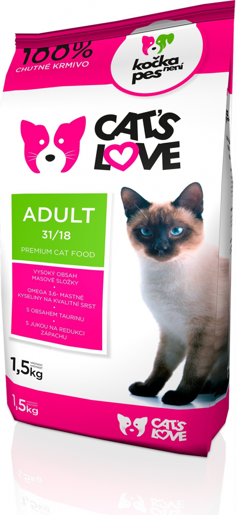 Nativia Kočka není pes Cat\'s Love Adult 1,5 kg