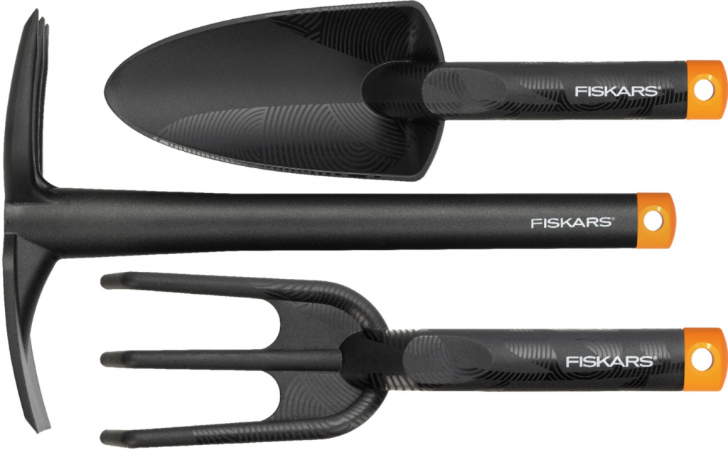 FISKARS lopatka 1000694 + motyčka 1001601 + kultivátor 1001600