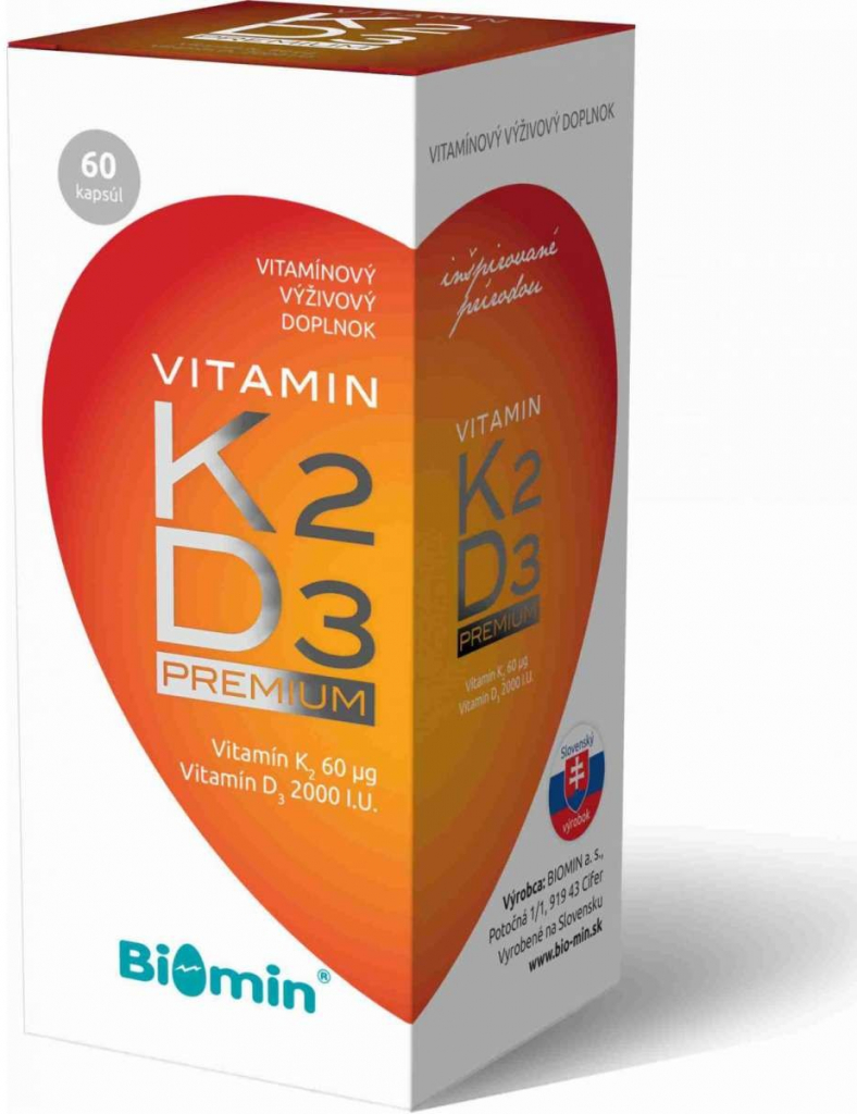 Biomin Vitamin K2 + Vitamin D3 60 kapslí