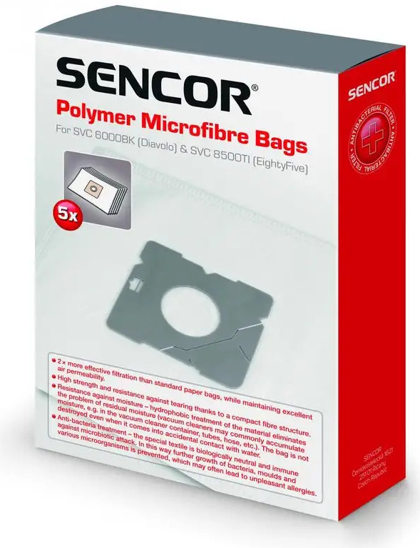 Sencor SVC 6000BK/8500TI/6001BK/8501TI 5 ks