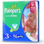 Pampers Active baby 3 midi 4-9kg 96ks