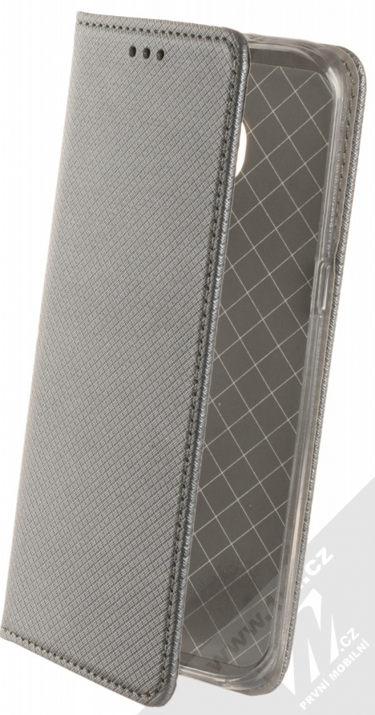 Pouzdro 1Mcz Magnet Book Samsung Galaxy S7 Edge kovově šedé