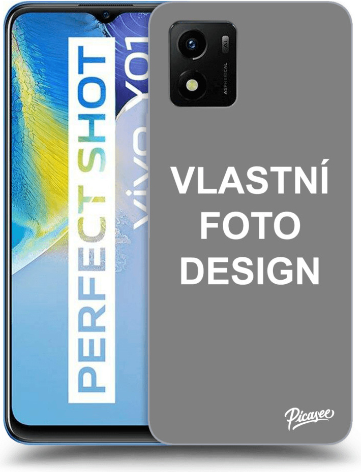 Pouzdro Picasee silikonové Vivo Y01 - Vlastní design/motiv čiré