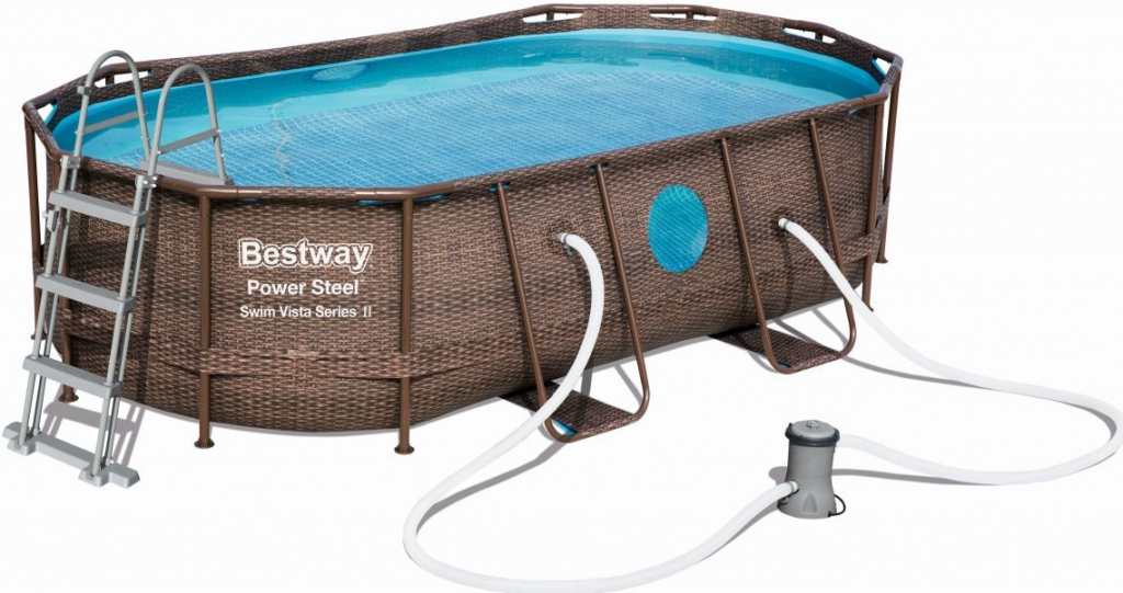 Bestway Power Steel Rattan Swim Vista 4,27 x 2,5 x 1 m 56714