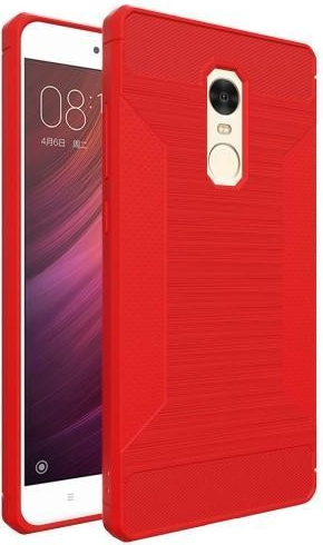 Pouzdro Odolný gelové s broušením Xiaomi Redmi Note 4X - červené