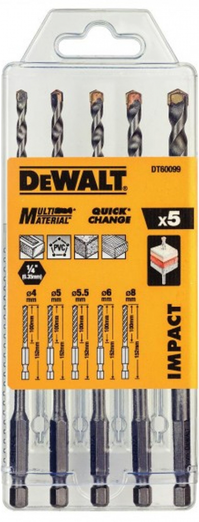 DeWALT DT60099 Sada vrtáků 5-dílná