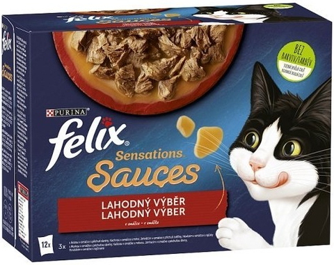 Felix Sensations Sauces 6 hovězí jehněčí krůta kachna v och. om 12 x 85 g